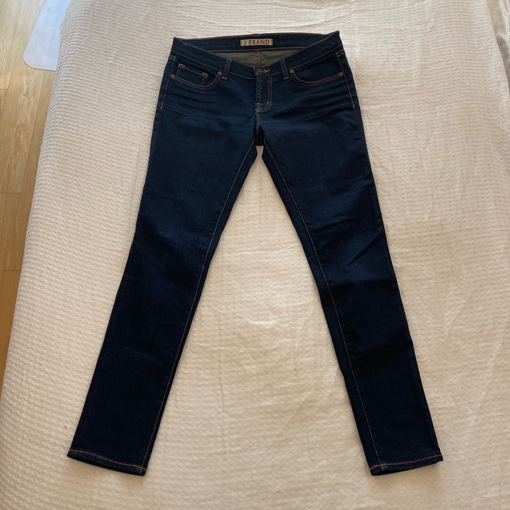 J brand boot cut low rise blue jeans size 28